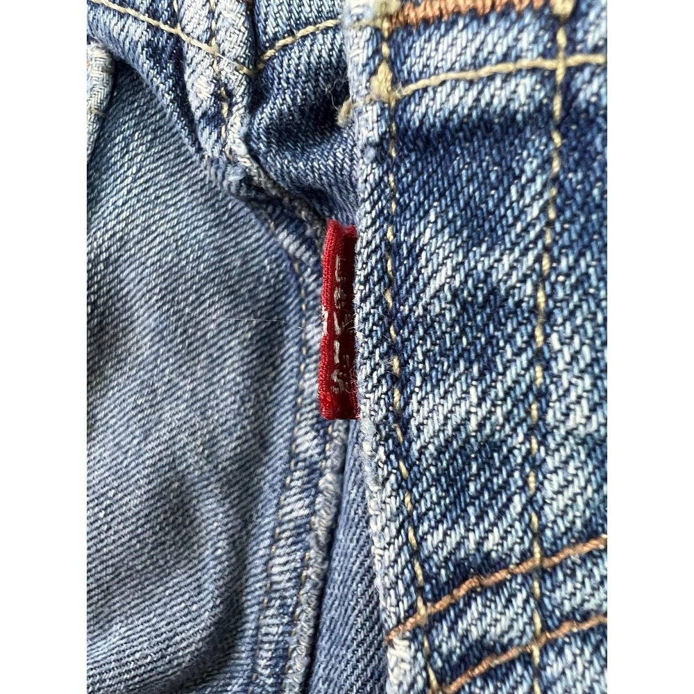 Levis 518 Superlow Bootcut Jeans Juniors 1S Blue Wash Low Rise Stretch Denim - Picture 4 of 15